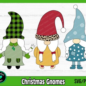 Gnomos de Navidad SVG, Navidad svg, Gnomos femeninos SVG, Gnomos Plaid svg, png, Archivos cortados