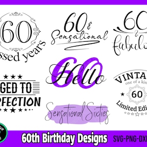 60. Geburtstag SVG, 60 und fabelhafte SVG, 60 Jahre Geburtstag svg, Vintage Geburtstag svg