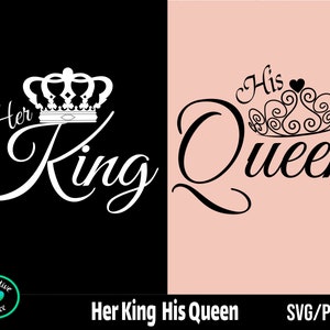 Son roi sa reine SVG, svg roi et reine, couple chemise svg, svg chemises mariés, chemise Saint-Valentin svg