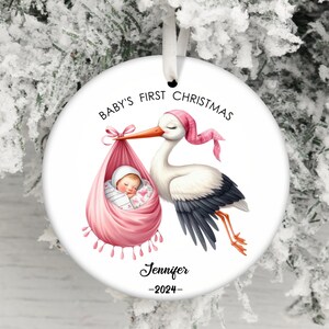 Babys erstes Weihnachten 2024 Ornament PNG, Baby Ornament Sublimation PNG, Neue Mutter Geschenk, personalisierte Baby Name Ornament Designs