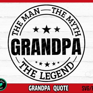 Abuelo el hombre el mito la leyenda SVG, Abuelo SVG, Abuelo svg, Abuelo camisa svg