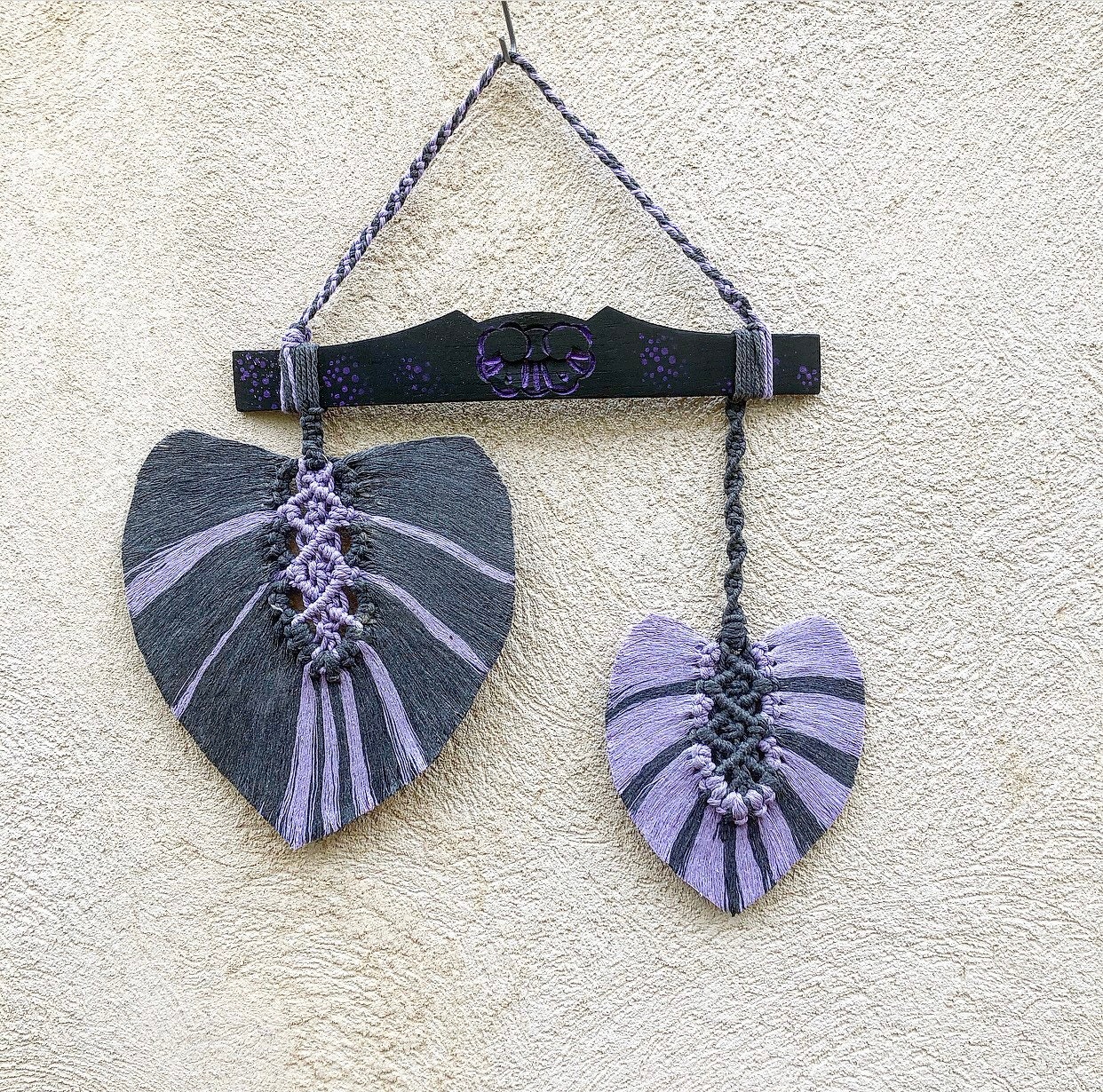 Décor Mural /Macramé Suspension Les Feuilles Imaginaires, Coton, Bois, Disponible