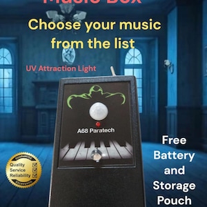 A68 Ghost Hunting Melody Motion Sensor, Paranormal Investigation Equipment, with UV Attraction Light. Choose your Melody,List in Description