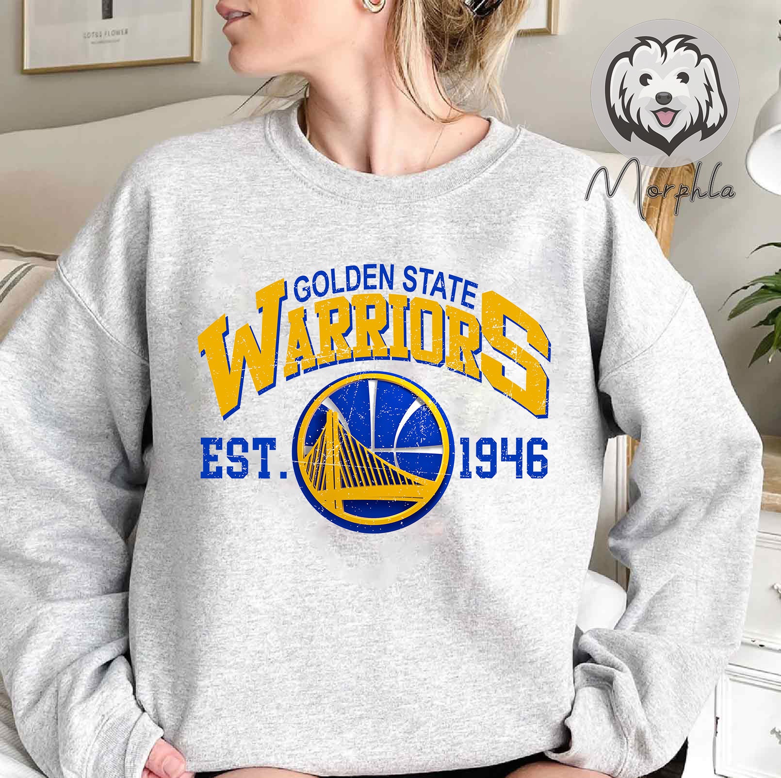 warriors crewneck