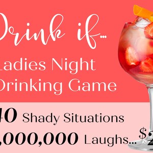 Drink if... Ladies Night 40 Shades of Shady Drinking Game - Instant Download!