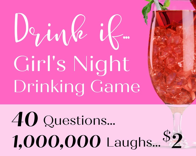 Drink If... Girl's Night Quarantine Edition Drinking Game Etsy