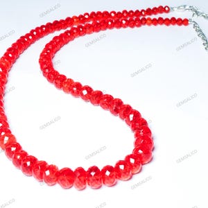 AAA+ TOP QUALITY-Padparadscha Sapphire Faceted Rondelle Beads|Orange Sapphire Faceted Beads|Sapphire Gemstone Beads|Wholesale Sapphire Beads