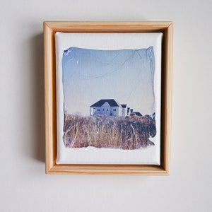 abandoned beach house polaroid lift in floating wood frame