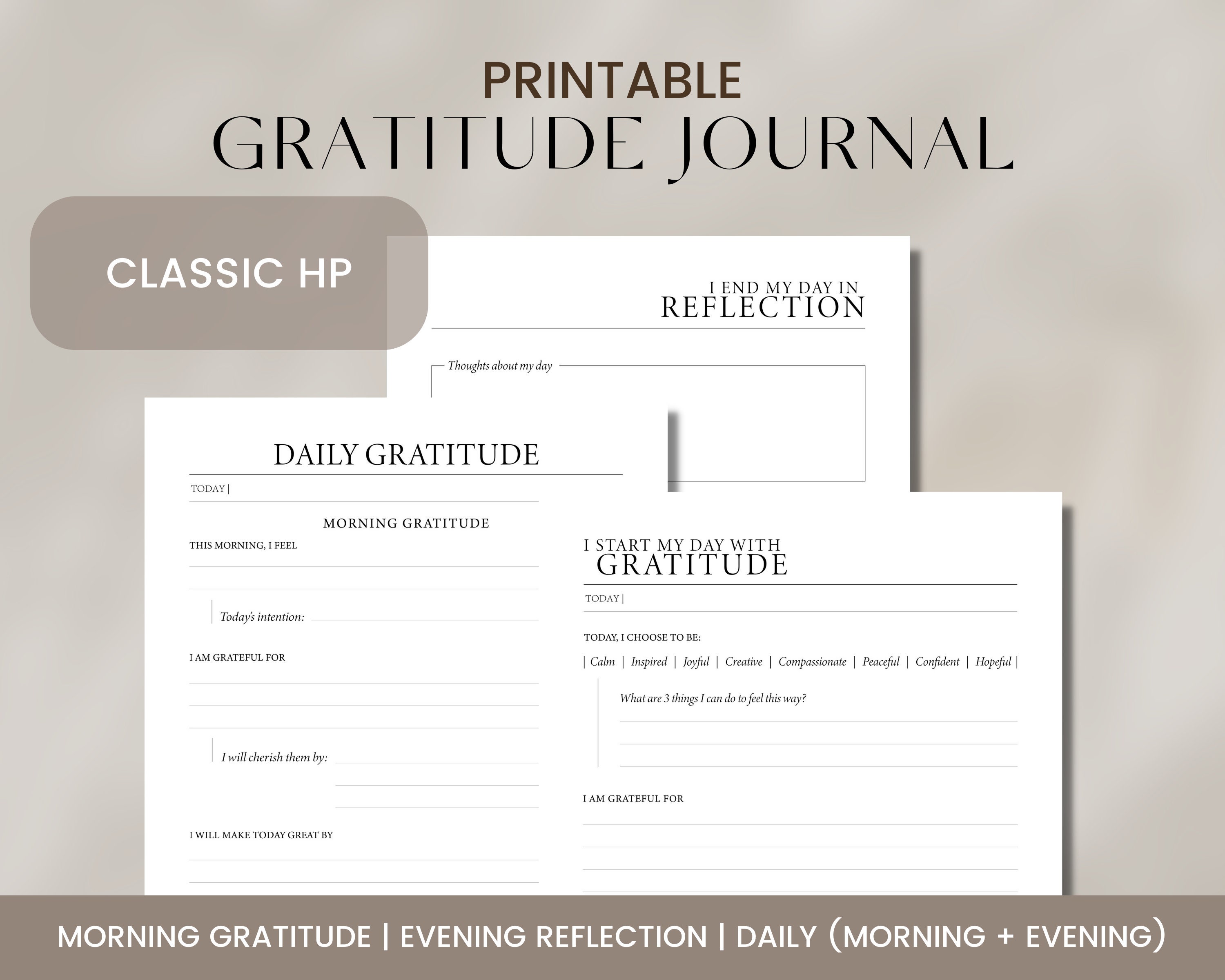 FREE Printable Daily Gratitude Journal Template with Prompts ⋆ Love Our  Real Life