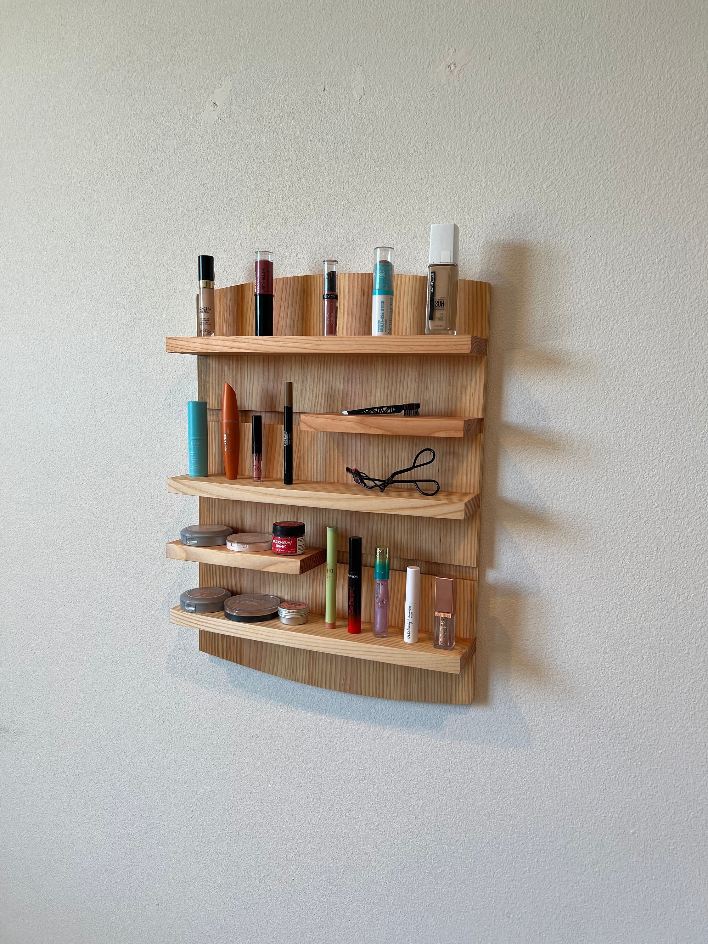 Wood shelf- Cologne Bottle Shelf- Perfume Bottle Organizer- Rustic Wood-  Single, Double & Triple Shelf to Organize Cologne Bottles — Rusticcraft  Designs