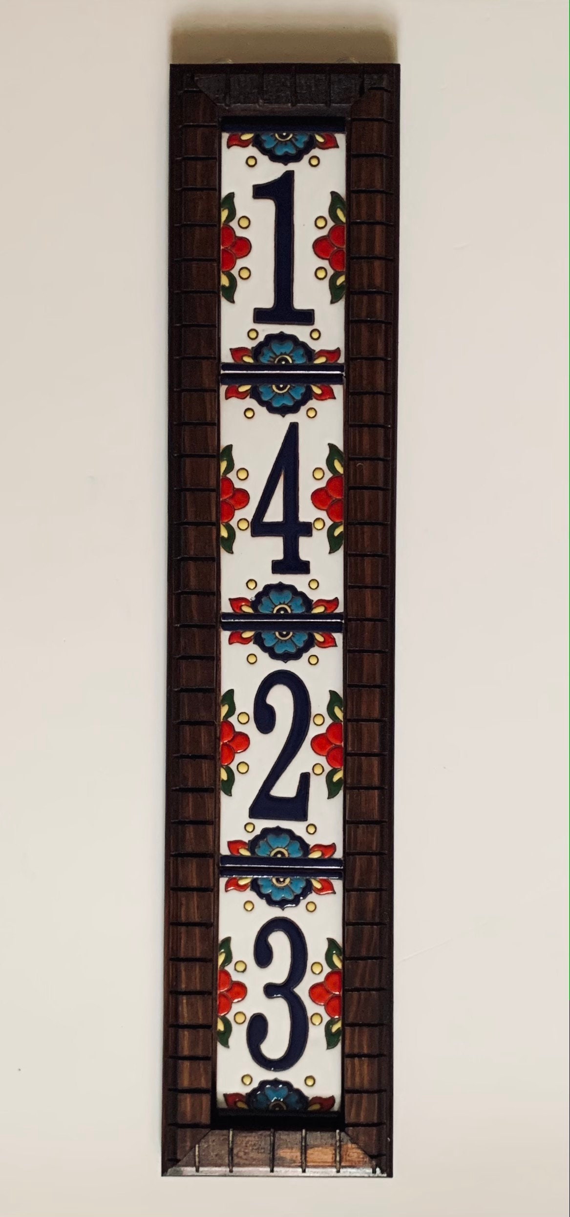 Vertical House Number Frame House Numbers Sign Talavera Etsy