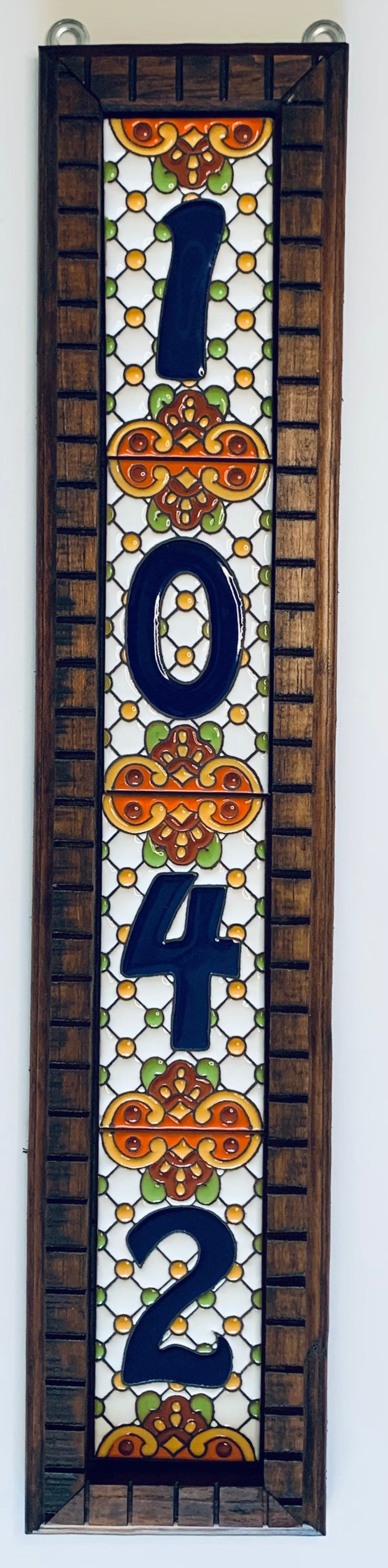 Vertical House Number Frame House Numbers Sign Talavera Etsy