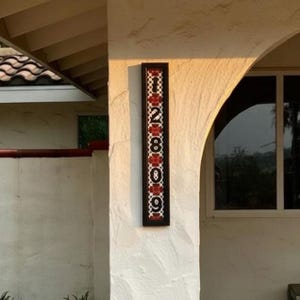 Handmade Talavera House Number Sign: Mexican Ceramic Tile