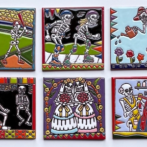 Limited Designs, Talavera Tiles, Mexican Tile, Artisanal, Ceramic Tile, Handmade, Hand-Painted, Home Decor, Kitchen Backsplash Tile 4x4 Tile
