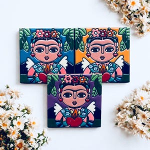 Hand Painted Talavera Tile Coasters: Artisanal Mexican Ceramic Decor