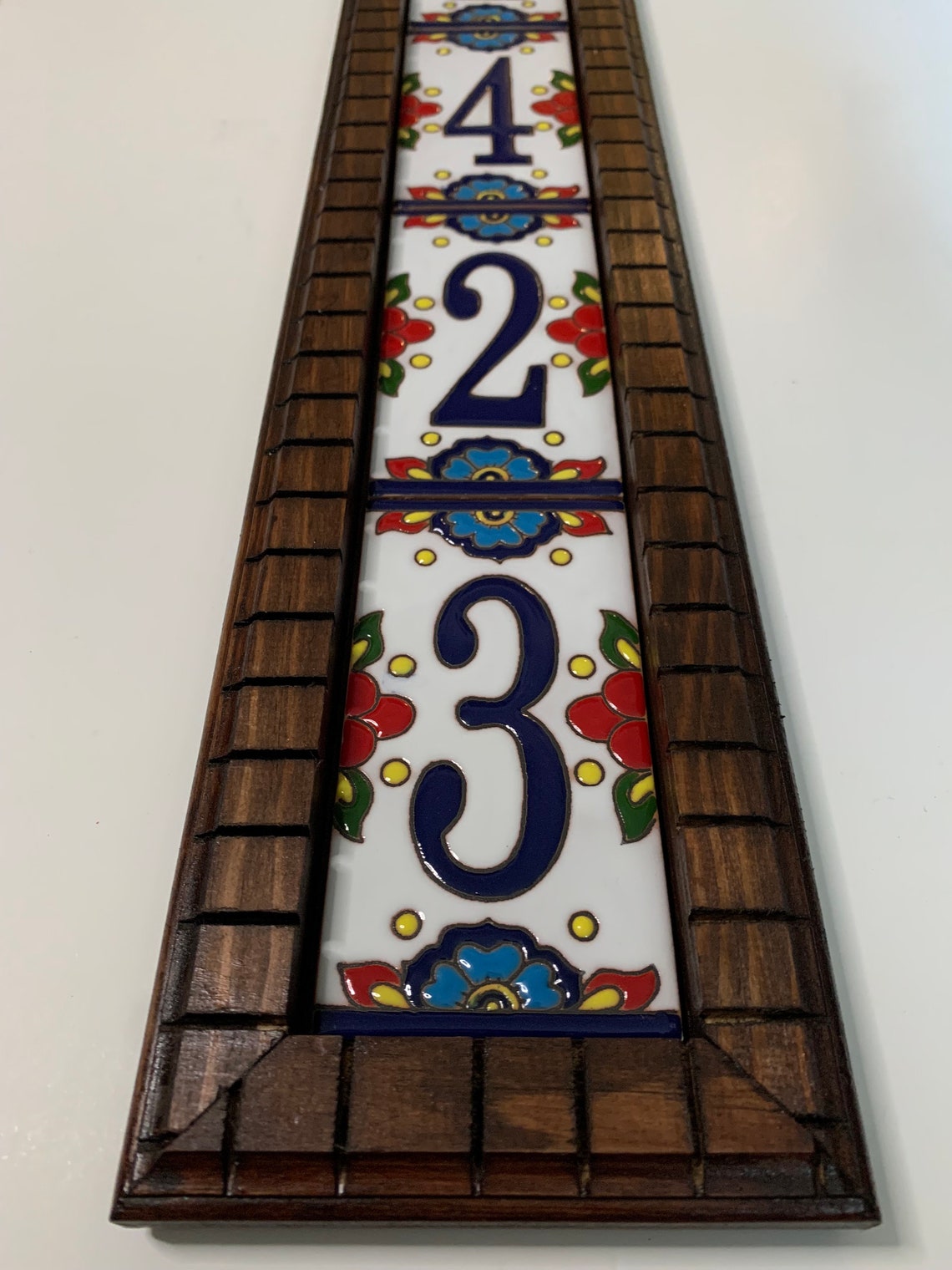 Vertical House Number Frame House Numbers Sign Talavera Etsy