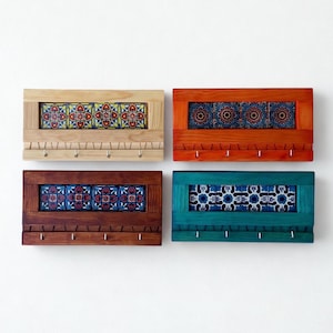 Handmade Talavera Tile Key Holder: Mexican Home Decor