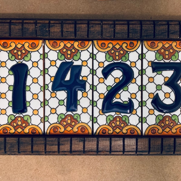 Ceramic Tile Numbers Home Etsy