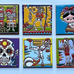 Limited Designs, Talavera Tiles, Mexican Tile, Artisanal, Ceramic Tile, Handmade, Hand-Painted, Home Decor, Kitchen Backsplash Tile 4X4 Tile