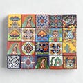 Handmade Talavera Ceramic Tile: Mexican Folk Art Mosaic Accent 2x2