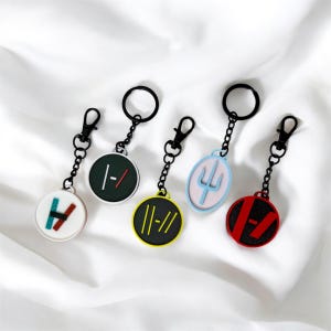 Custom Twenty One Pilots Fan Art Keychains, 3D Printed - Unique Gift for Him & Her - Clancy, Scaled and Icy, Trench, Blurryface, Vessel