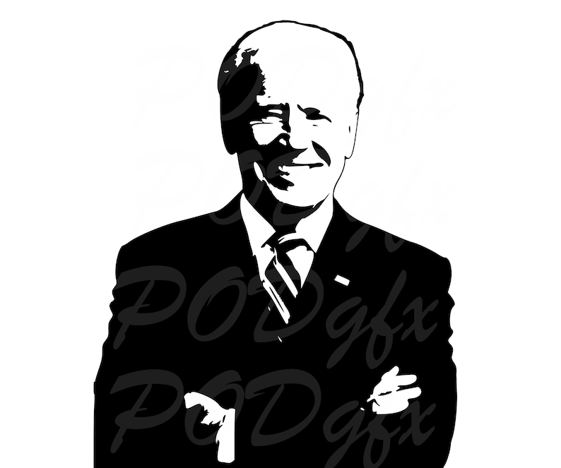 Joe Biden SVG PNG JPG Vecteur Joe Biden Joe Biden Silhouette image 1