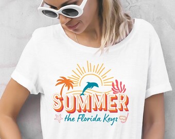 Florida Keys Familie Urlaub T-Shirt Design PNG | Sommer Shirts | Direkt zum Übertragen SVG | DTF Ready to Press Designs für T-Shirt, Becher, Geschenk