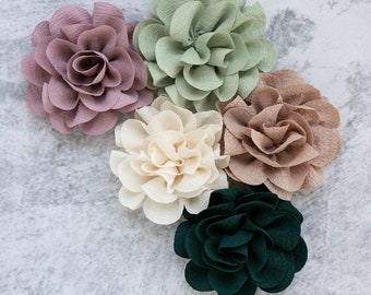 Fabric Flower | Crinkle Cotton Rose | Artificial Garden Rose | Crinkle Millinery Flower | Floral for Craft DIY Baby Headband | Large Rose
