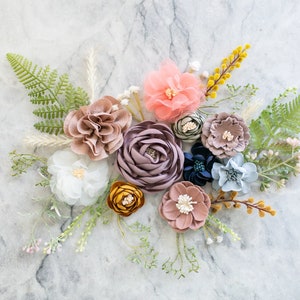 Wildflower Variety Floral and Greenery Bundle | Array of Wildflowers Luxe Wedding Shower or Nursery Decor | DIY Table Centerpiece Kit