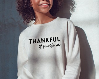 Thankful Mama Design: Thanksgiving PNG SVG DTF Sublimation (Digital Download)