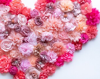 Rainbow Fabric Flower Grab Bag: 3D Craft Appliques
