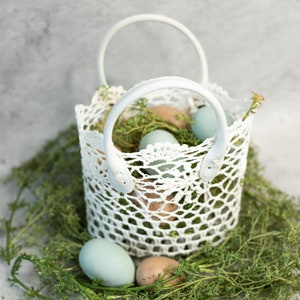 Stiffened Basket l Flower Girl Basket l Easter Basket l Petite Storage & Organization Basket