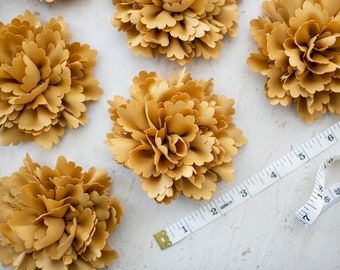 Golden Yellow Wildflower | Fabric Scalloped Edge Wildflower | Artificial Fabric Flower | Floral Hair Accessory | Ginger Millinery Flower