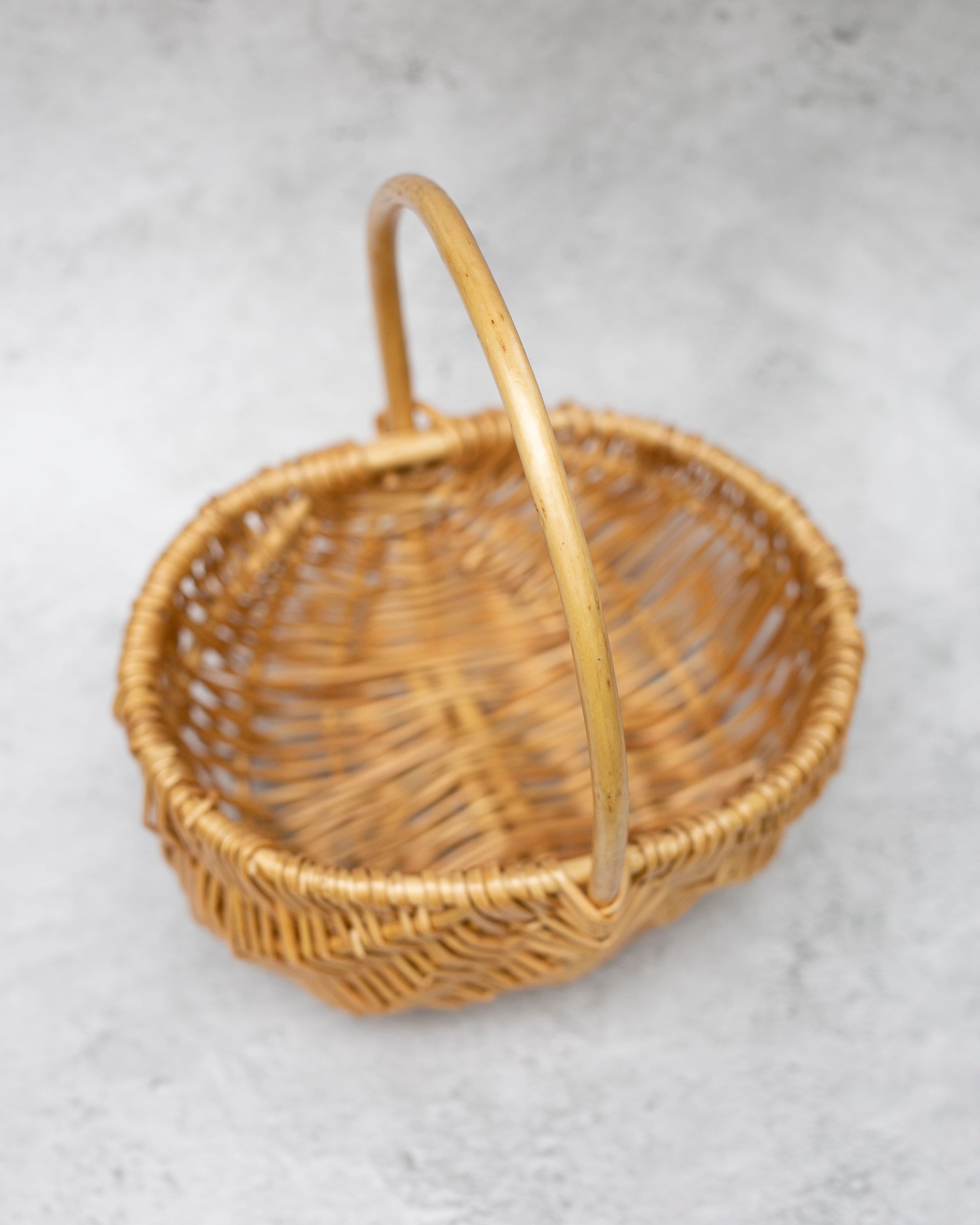 Peeled Willow Natural Wicker Basket Simple Oblong Basket Light Wood