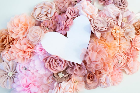 Muted Pink Fabric Flowers Grab Bag: Costume Applique Variety Pack