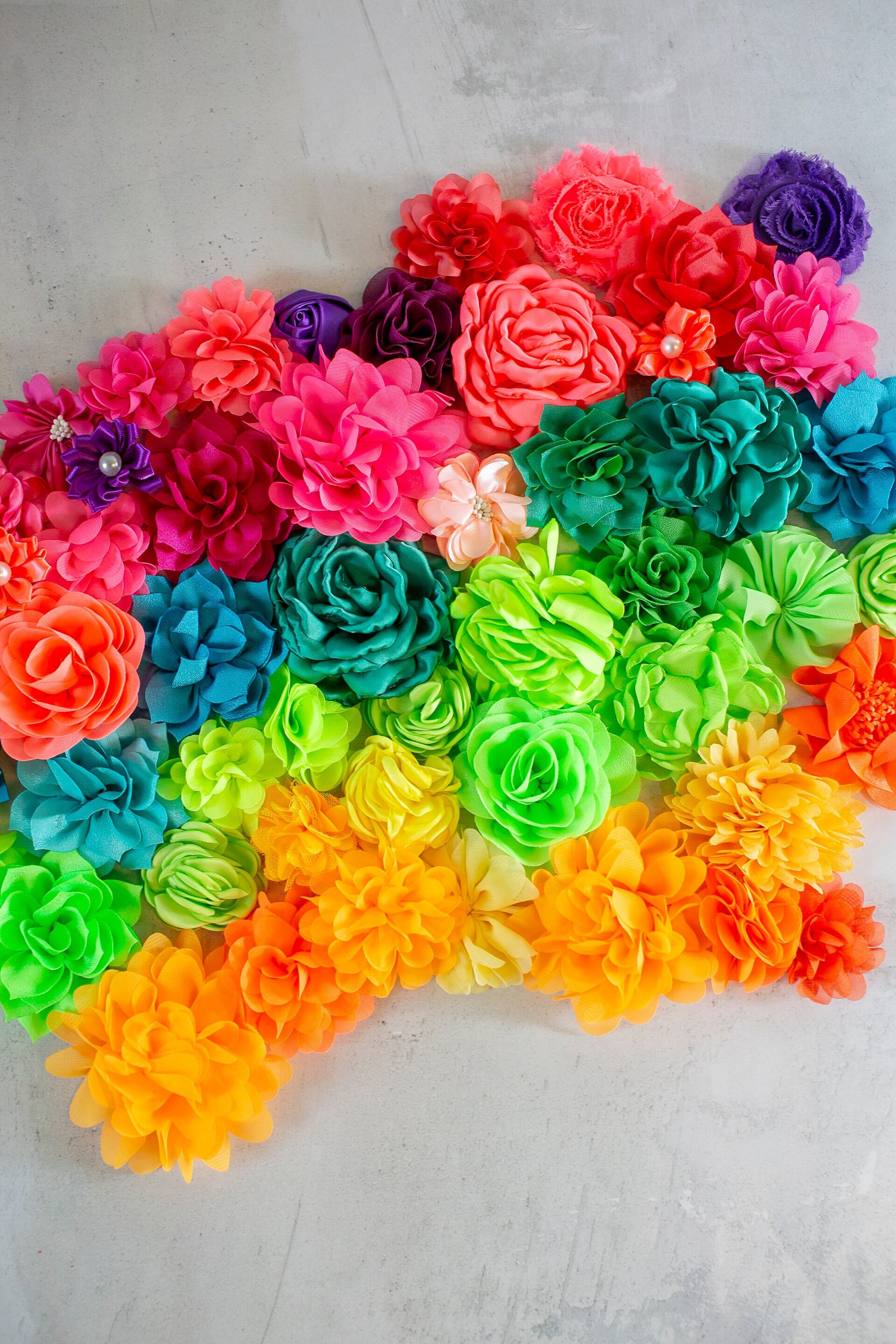 Rainbow Neon Rose Digital Paper, Seamless floral Pattern, Fabric download,  Digital Printable Scrapbook Paper