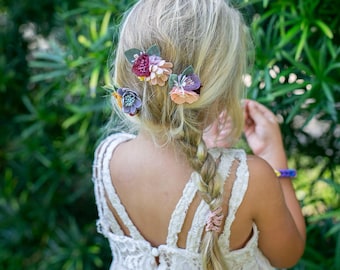 Bridal Flower Hair Pin Set: Regency Wedding Hair Accessory