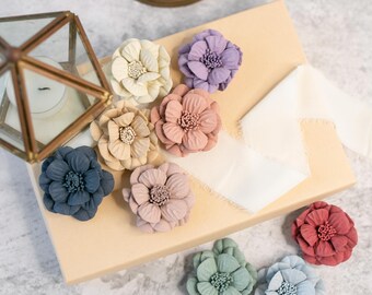 Small 3D Felt Flowers: DIY Craft Supply (4.5cm)