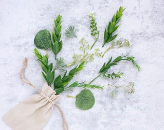 Loose Greenery Bundle | Toss Petal Greenery Leaves | Table Styling Stems & Branches | Photo Prop Faux Greenery | Bright Spring Green Leaves