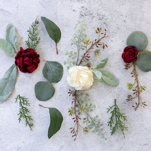 Faux Greenery and Flower Bundle: Christmas Table Decor