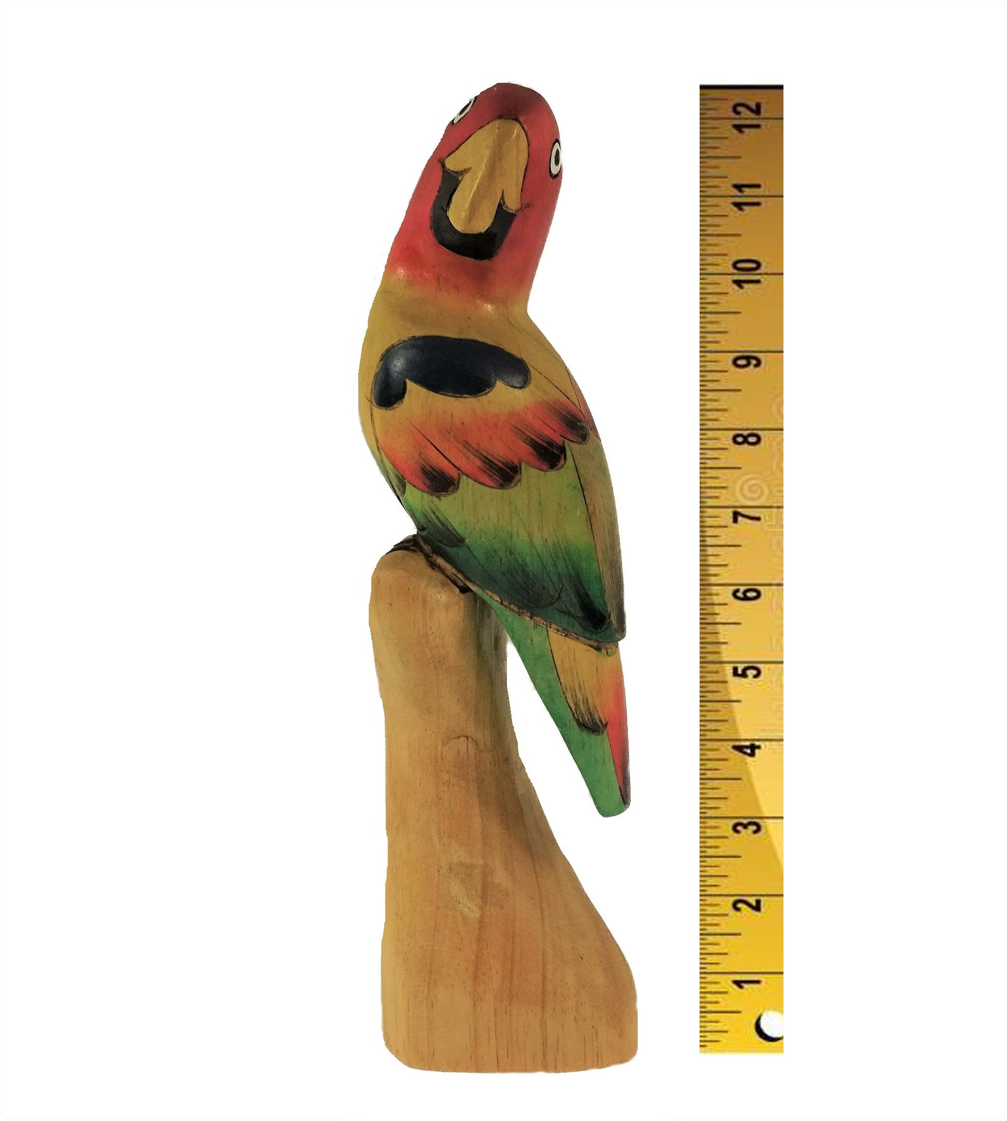 Parrot made of Balsa Wood /Vintage and hand carved Etsy
