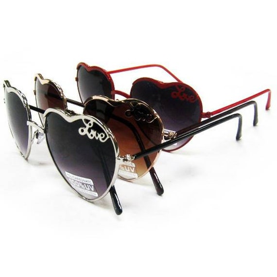 heart aviator sunglasses