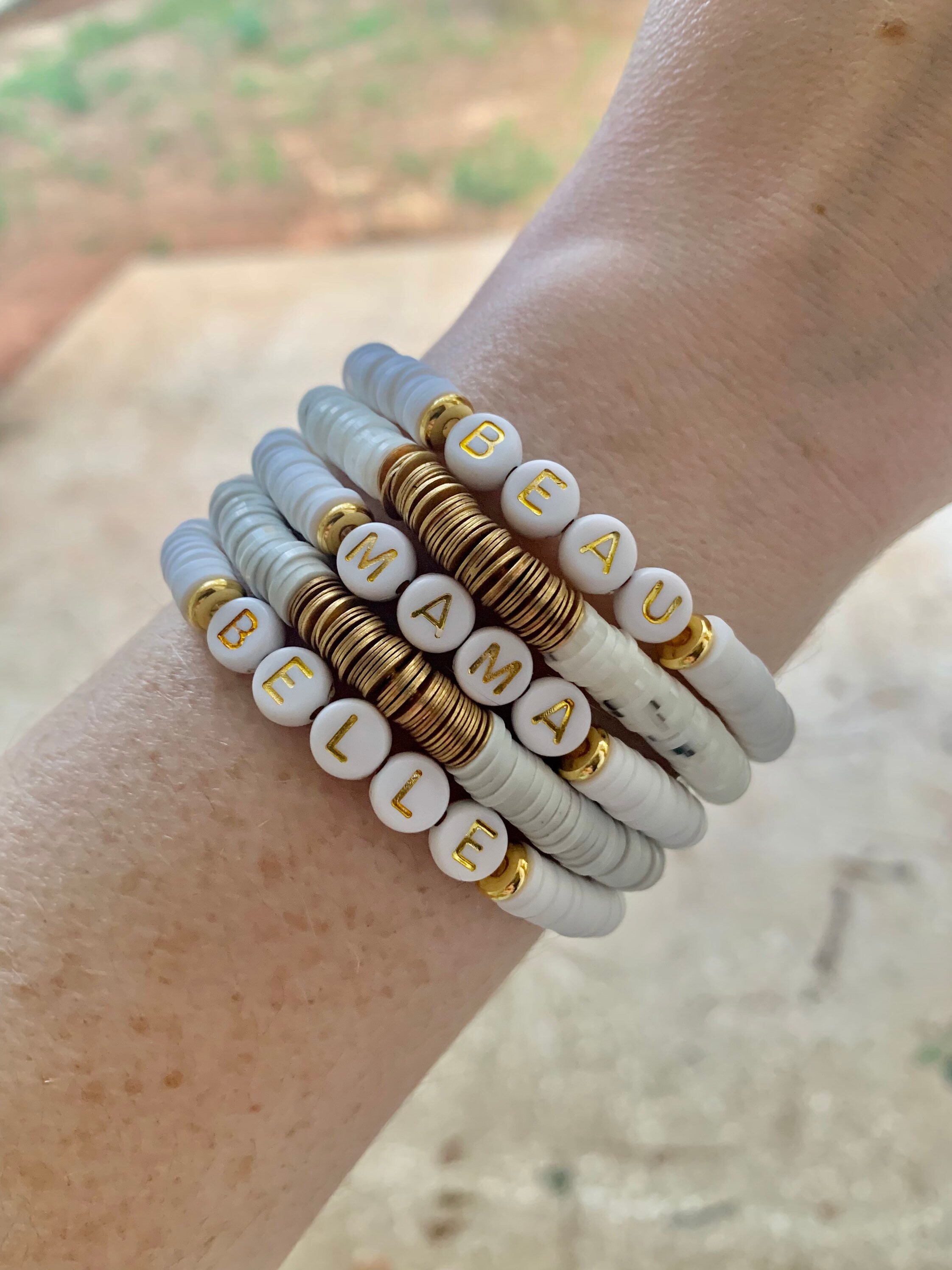 5 Heishi Bead Bracelets Etsy