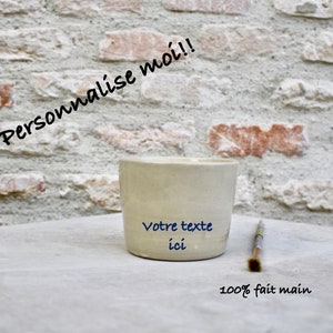 Personalized cup handmade in France, Personalized gifts