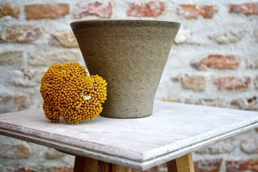 Vase en Céramique Grès Gris Chamotte Artisanale