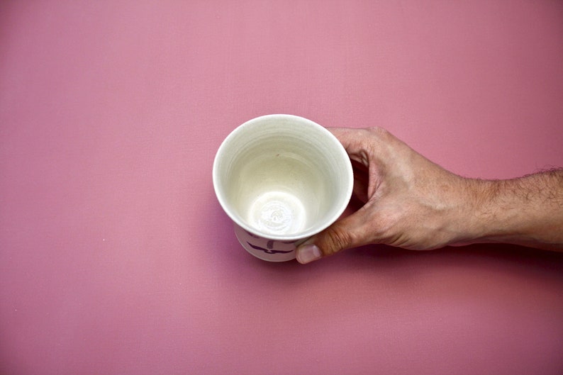 Mug Monsieur in sandstone, of French origin can be used in the morning for tea or coffee image 4