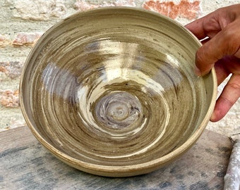 Black ceramic bowl made by hand France