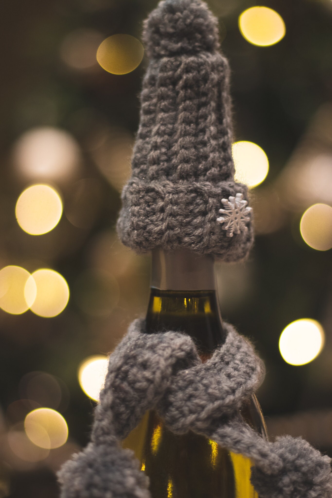 Gray Wine Bottle Hat and Scarf Crochet Wine Topper Wine Etsy Israel