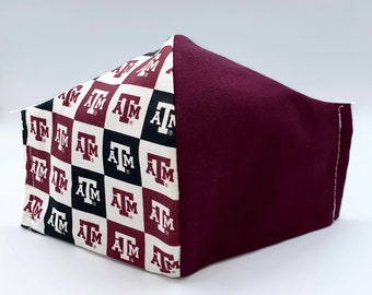 Texas A & M University Mask with Integrated Non-Woven Filter