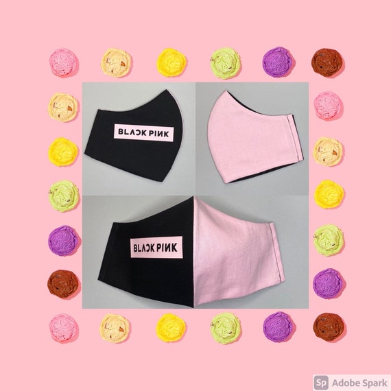 BLACKPINK Mask With Integrated Non-woven Filter Liner - Etsy